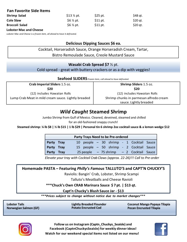 Captn Chuckys Sea Isle Menu Page 2 6 26